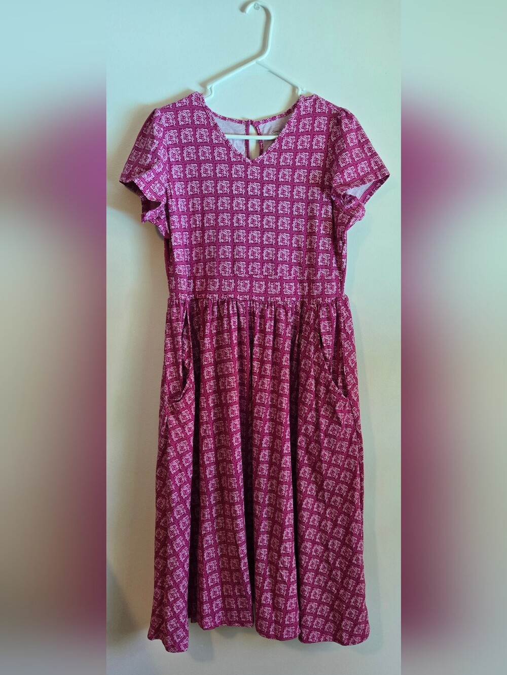 Super Cute Dresses L Pink Midi Dress